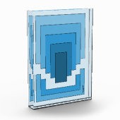 四角形の抽象芸術（青） フォトブロック (左)