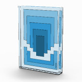 四角形の抽象芸術（青） フォトブロック (右)