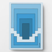 四角形の抽象芸術（青） フォトプラーク (正面)
