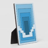 四角形の抽象芸術（青） フォトプラーク (側面)