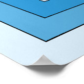 四角形の抽象芸術(青) ポスター (角)