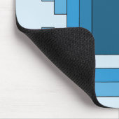 四角形の抽象芸術（青） マウスパッド (コーナー)