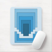 四角形の抽象芸術（青） マウスパッド (マウス)