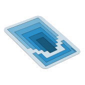 四角形の抽象芸術（青） マグネット (右側)