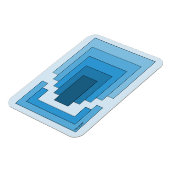 四角形の抽象芸術（青） マグネット (左側)