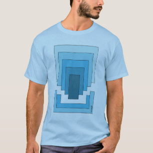 四角形の抽象芸術(青) Tシャツ