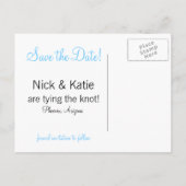 四角形の日付 案内ポストカード (裏面)