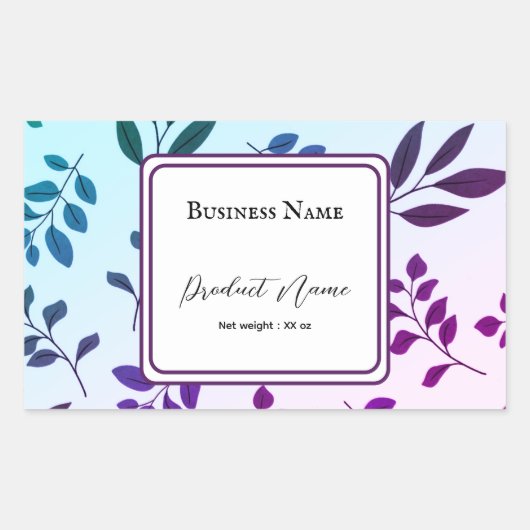 四角形の製品ラベルシール 長方形シール (正面)