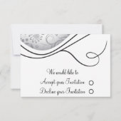 四角形の返信 出欠カード (裏面)