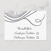 四角形の返信 出欠カード (裏面)