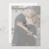 四角形の透フェイク明のエレガントVellum写真 招待状 (正面/裏面)