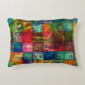 四角形の遠くに色 アクセントクッション (正面)