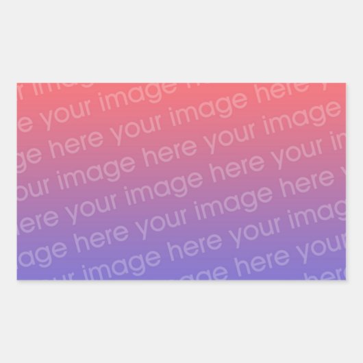 四角形ステッカー写真4 x 3 長方形シール (正面)