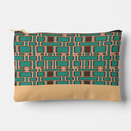 四角形パターンのグラデーション15 アクセサリーポーチ (正面)