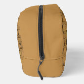 四角形パターンのニュートラルキャラメル ドップキット (右)