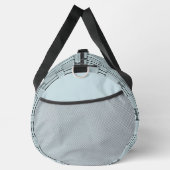 四角形パターンの淡い青 ダッフルバッグ (右)