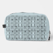 四角形パターンの淡い青 ドップキット (正面)