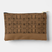 四角形パターンニュートラルコーヒー アクセサリーポーチ (裏面)