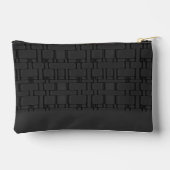 四角形パターンニュートラル木炭 アクセサリーポーチ (裏面)