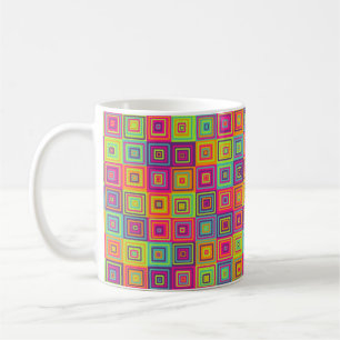 四角形パターン コーヒーマグカップ
