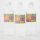 四角形パターン ペットボトルラベル (ボトル)