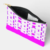 四角形パターン（白） 6 アクセサリーポーチ (見開き)