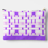 四角形パターン（白） 9 アクセサリーポーチ (裏面)