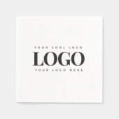 四角形ビジネスロゴ会社イベントミニマリスト スタンダードカクテルナプキン (正面)
