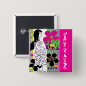 四角形ボタン 缶バッジ (正面&裏面)