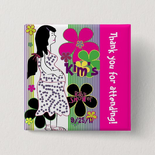 四角形ボタン 缶バッジ (正面)