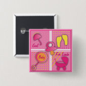 四角形ボタン 缶バッジ (正面&裏面)