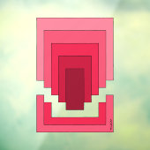 四角形抽象芸術（赤） ウィンドウサイン (シート3)