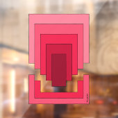 四角形抽象芸術（赤） ウィンドウサイン (シート2)