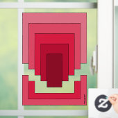 四角形抽象芸術（赤） ウィンドウサイン (ホーム)