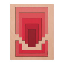 四角形抽象芸術（赤）