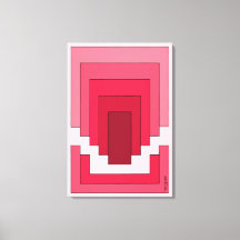 四角形抽象芸術（赤）