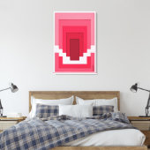 四角形抽象芸術（赤） キャンバスプリント (インサイチュ (寝室))