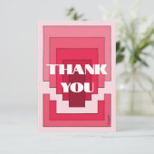 四角形抽象芸術（赤） サンキューカード (スタンド正面)