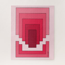 四角形抽象芸術（赤） ジグソーパズル