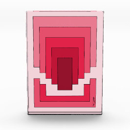 四角形抽象芸術（赤） フォトブロック