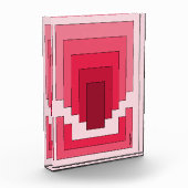 四角形抽象芸術（赤） フォトブロック (左)