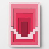 四角形抽象芸術（赤） フォトプラーク (正面)