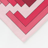 四角形抽象芸術（赤） フリースブランケット (角)