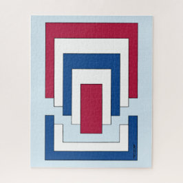 四角形抽象芸術（赤、白、青） ジグソーパズル
