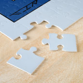 四角形抽象芸術（赤、白、青） ジグソーパズル (側面)