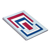 四角形抽象芸術（赤、白、青） ノートブック (右側)