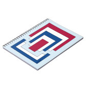 四角形抽象芸術（赤、白、青） ノートブック (左側)