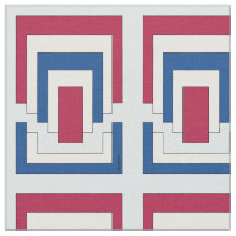 四角形抽象芸術（赤、白、青）