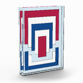 四角形抽象芸術（赤、白、青） フォトブロック (左)