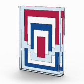 四角形抽象芸術（赤、白、青） フォトブロック (右)